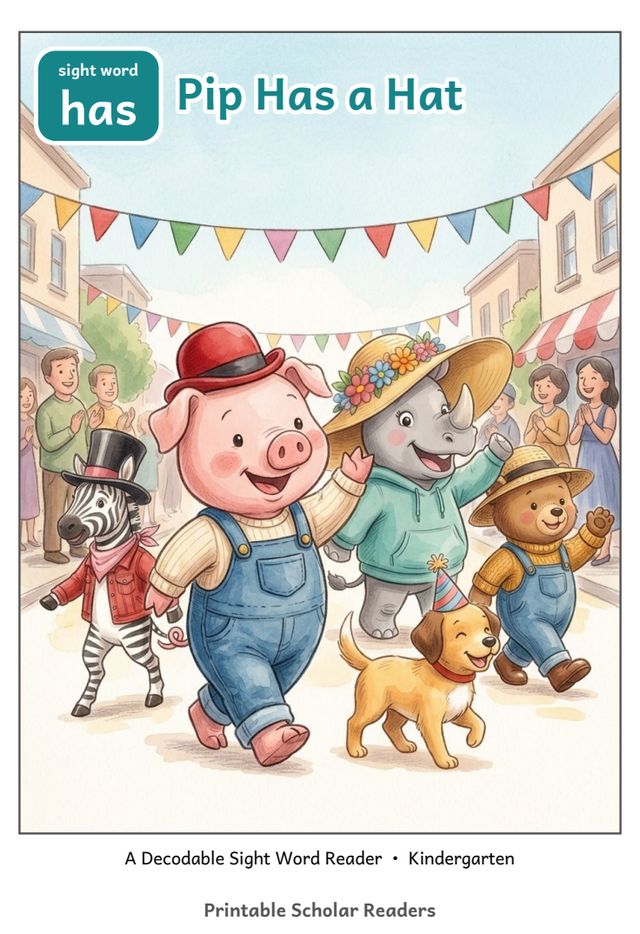 Pip Has a Hat printed mini-book cover