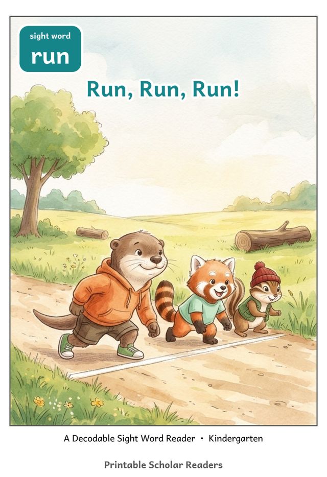 Run, Run, Run! printed mini-book cover