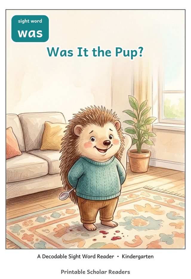 Was It the Pup? sight word reader cover