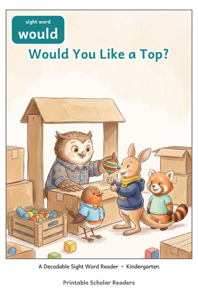 Would You Like a Top? printed mini-book cover