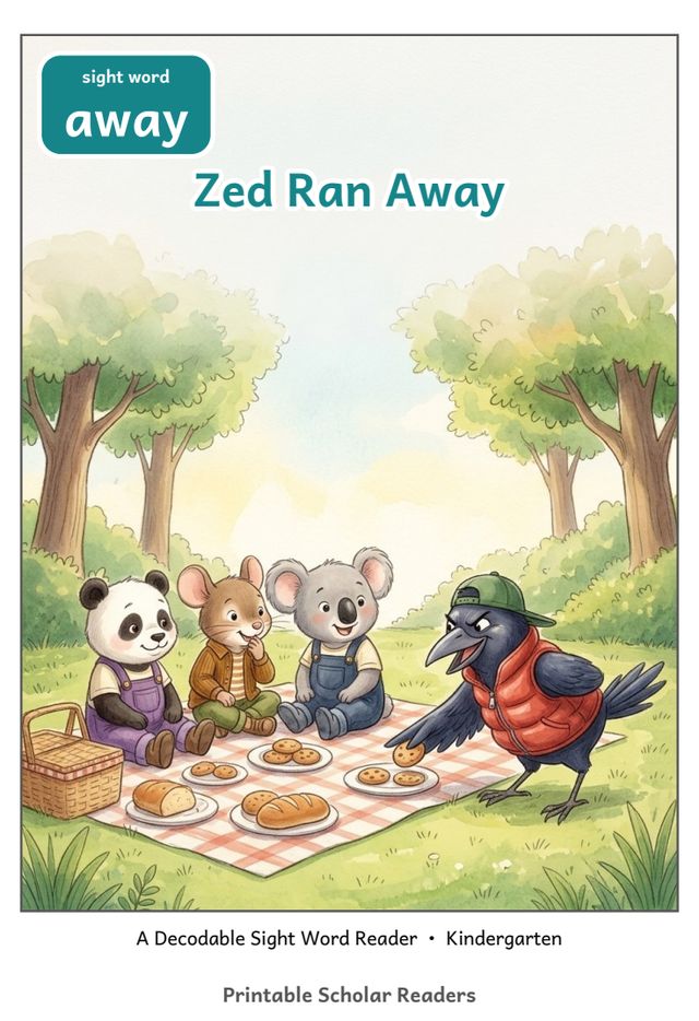 Zed Ran Away printed mini-book cover