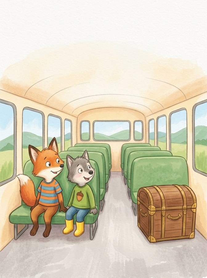 Ted and the Trunk illustrated mini-book cover