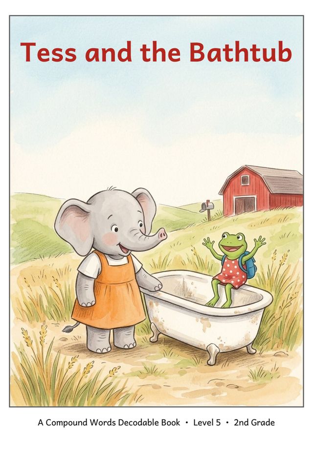 Tess and the Bathtub printed mini-book cover