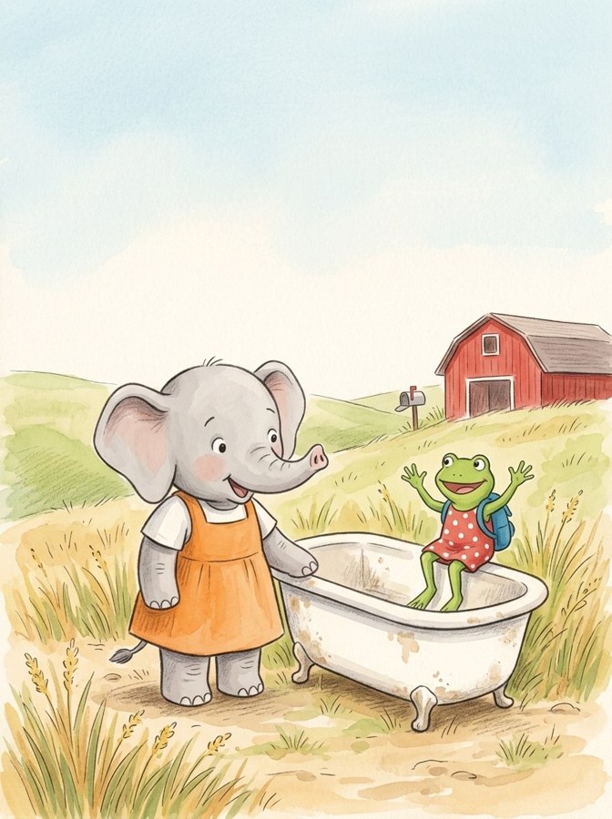 Tess and the Bathtub illustration