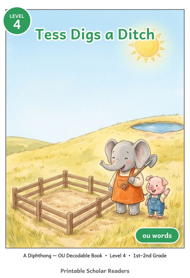 Tess Digs a Ditch mini-book cover