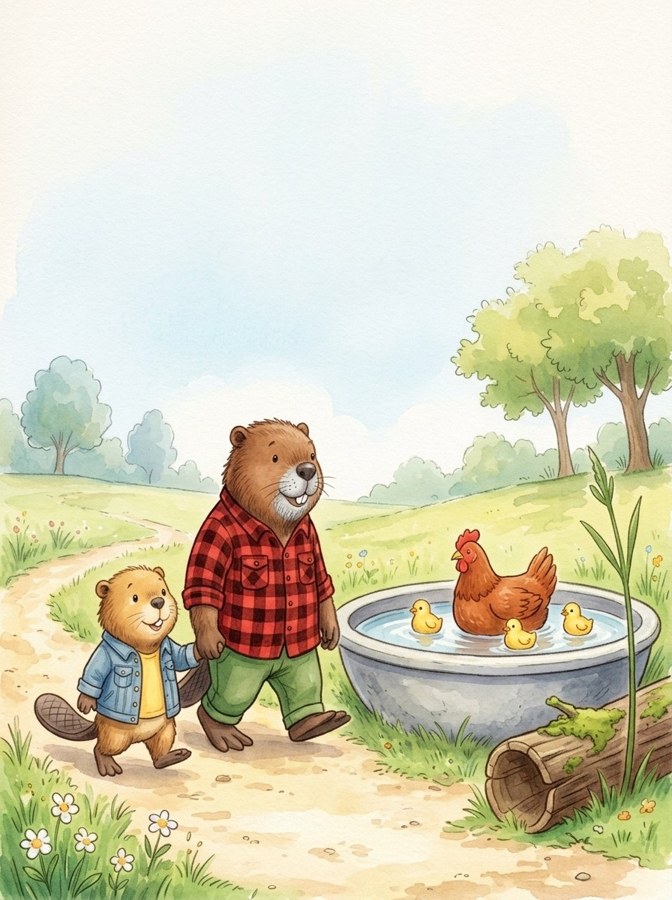 Thad's Bath illustration