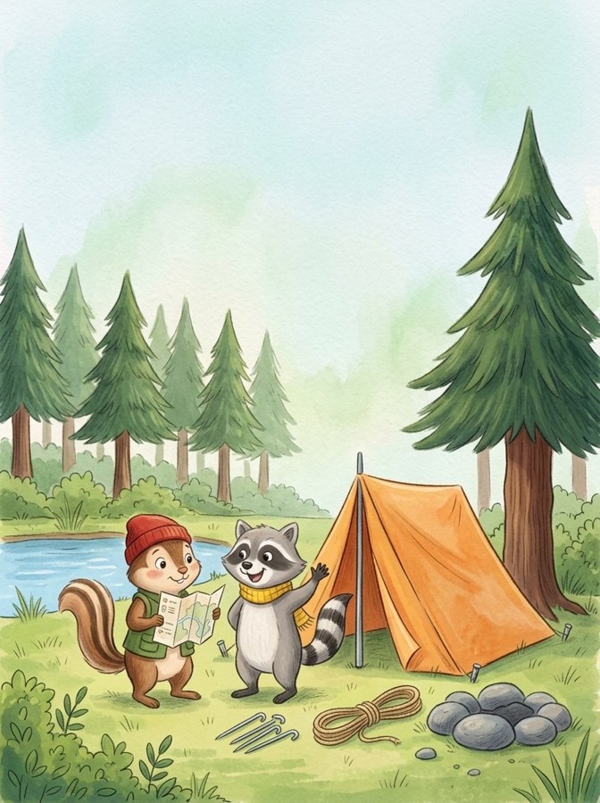 The Helpful Camper illustrated mini-book cover