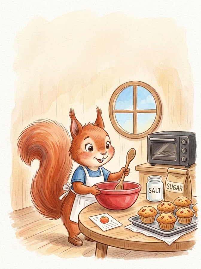 The Salty Muffin Mistake illustrated mini-book cover