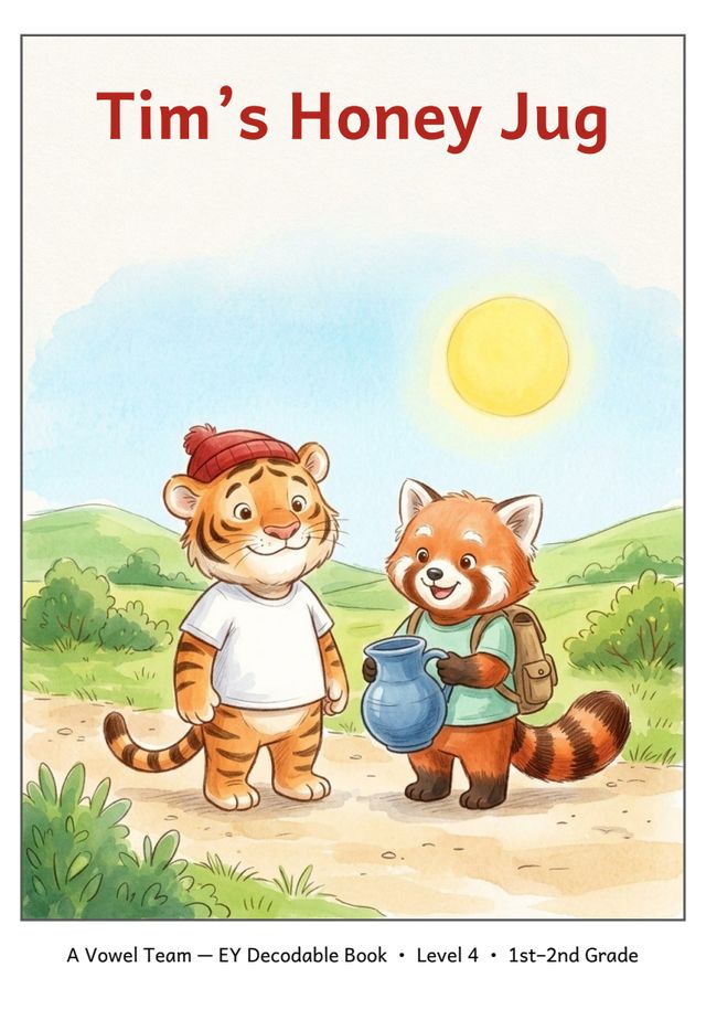Tim's Honey Jug printed mini-book cover