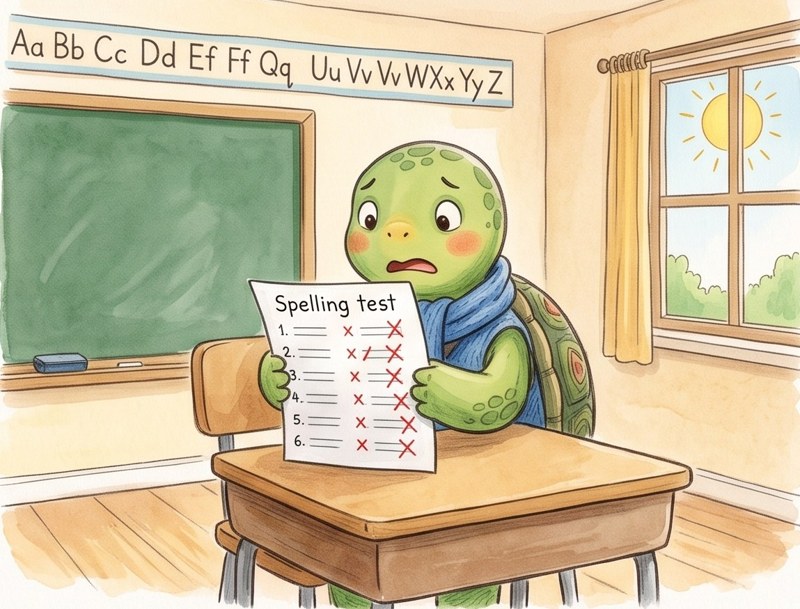 Tom and the Spelling Pretest, page 2