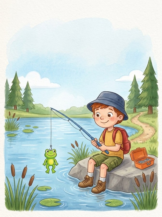 Trent's Big Catch illustration