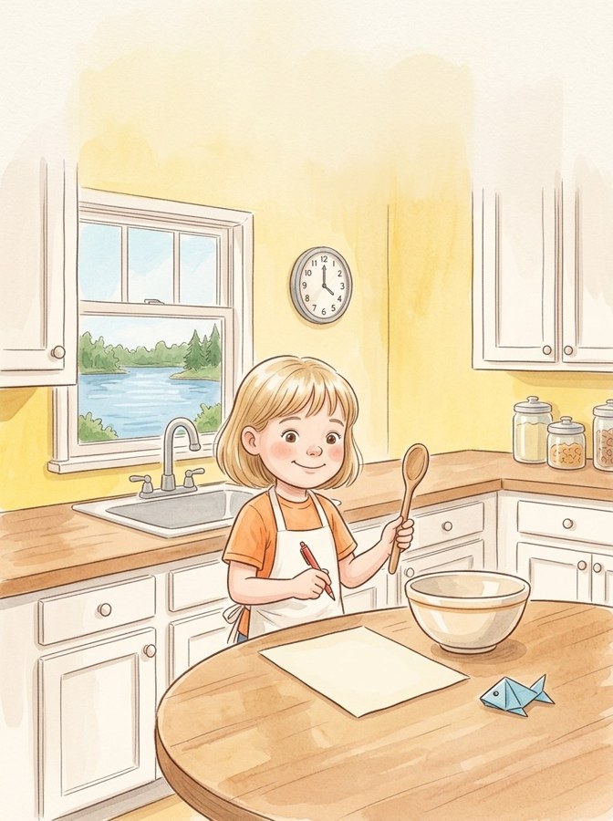 Val's Lake Lunch illustrated mini-book cover