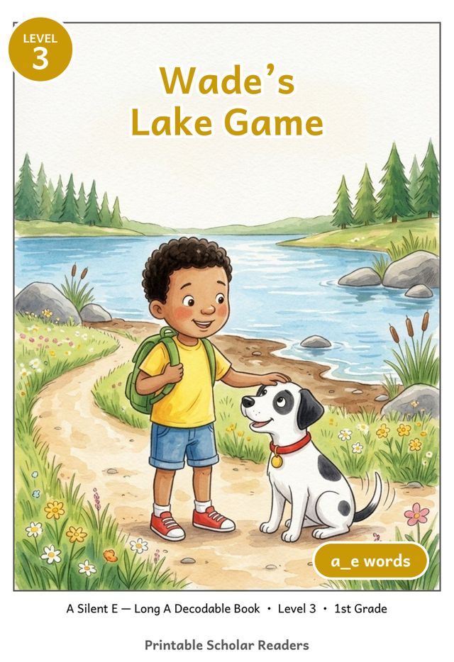 Wade's Lake Game printed mini-book cover
