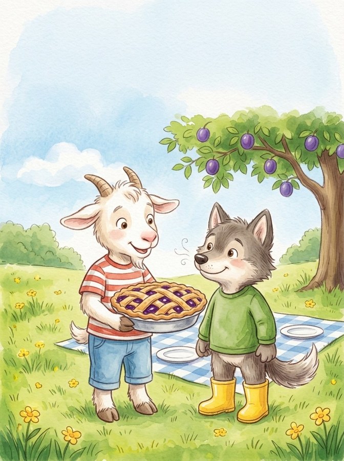 Wes and the Pie illustrated mini-book cover
