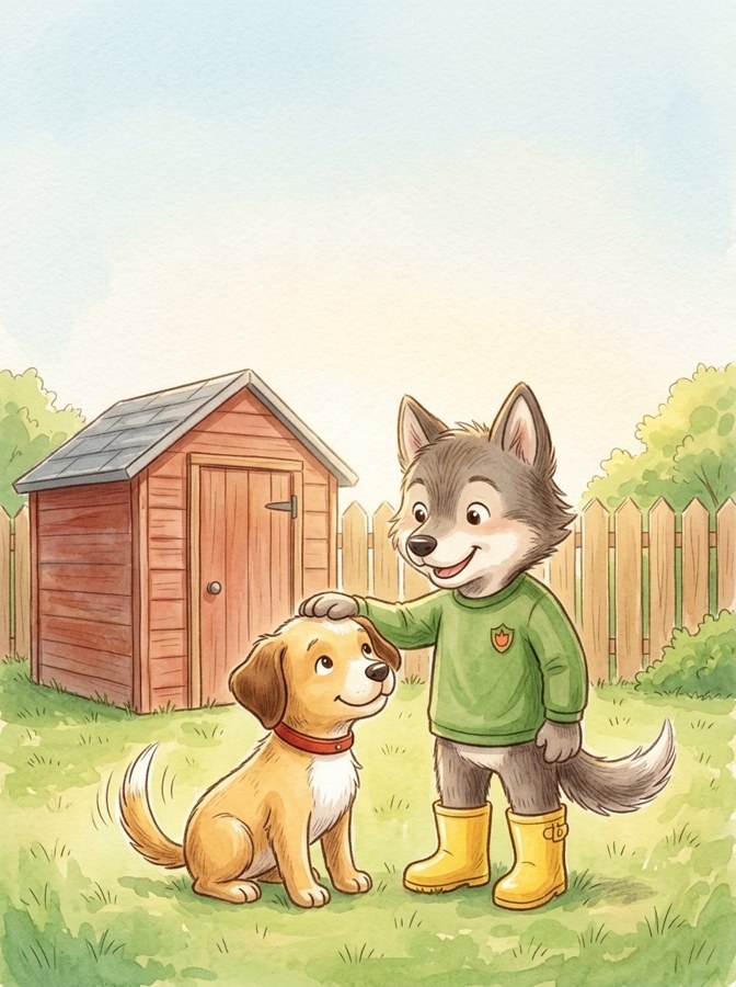 Wes Washes Gus illustration