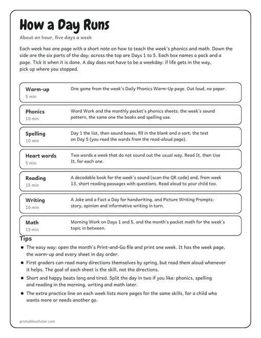 Week 1 of the guide preview