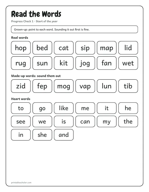 Progress check child page