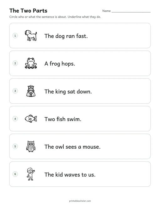 The Two Parts printable preview