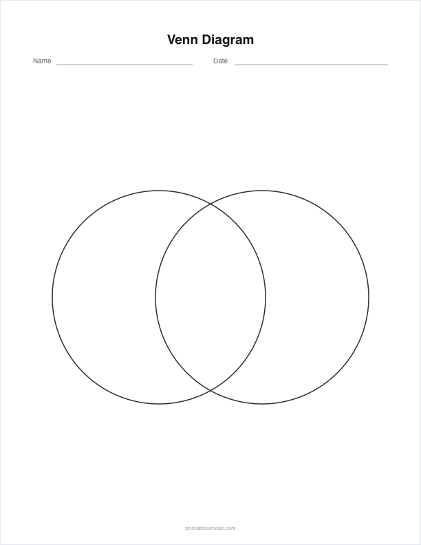 Venn Diagram worksheet preview