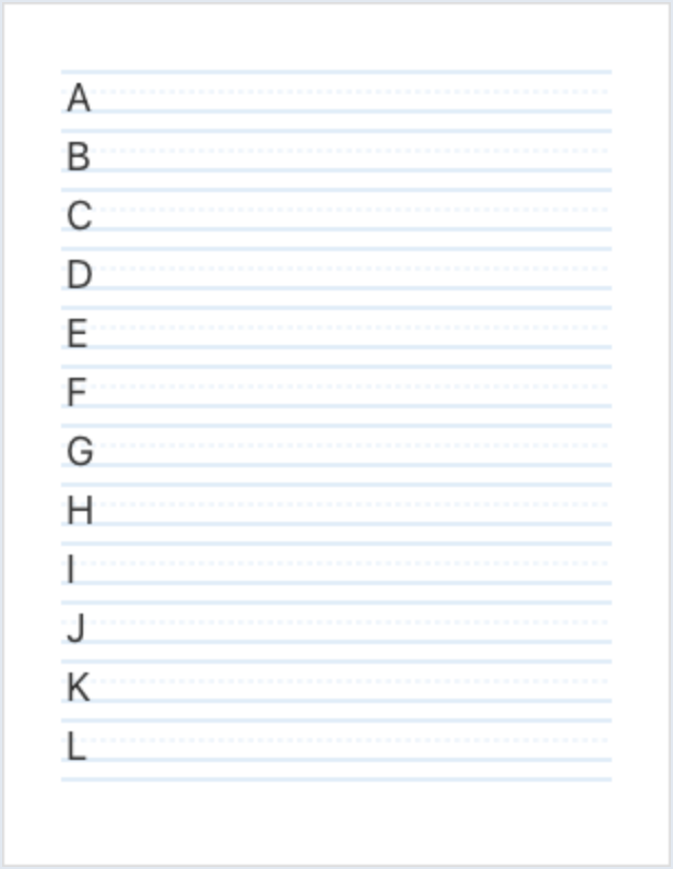 Print Uppercase Alphabet handwriting worksheet PDF preview