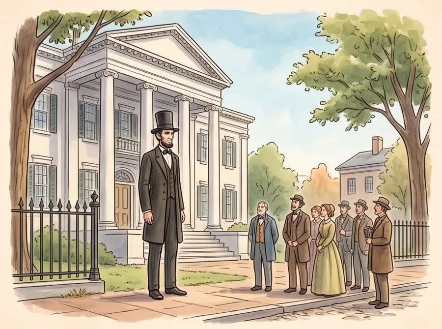 Abraham Lincoln Timeline for Kids: watercolor illustration