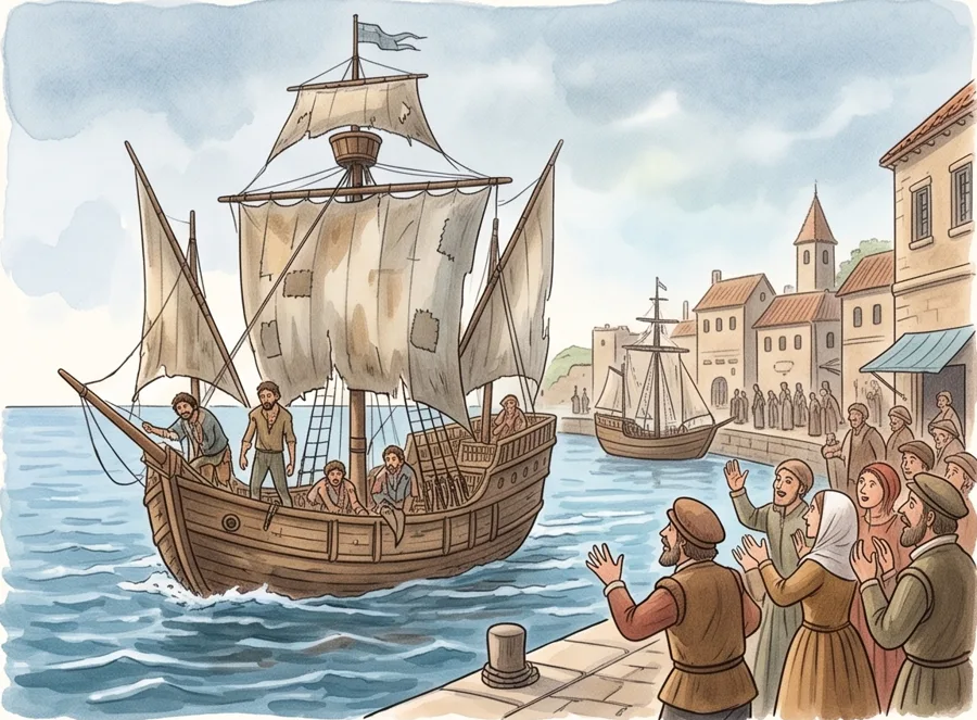 Around the World: watercolor illustration