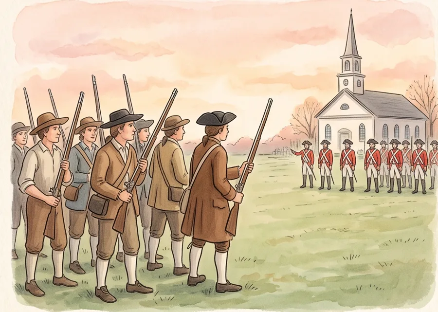 The War Begins: watercolor illustration