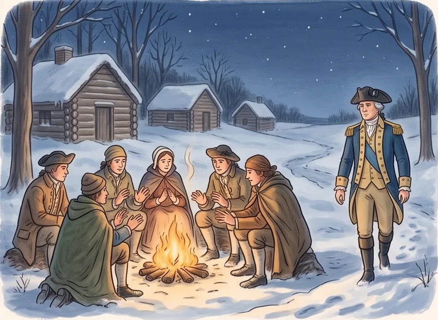 Valley Forge: watercolor illustration