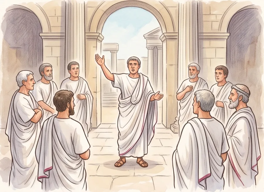 Rome Becomes a Republic: watercolor illustration