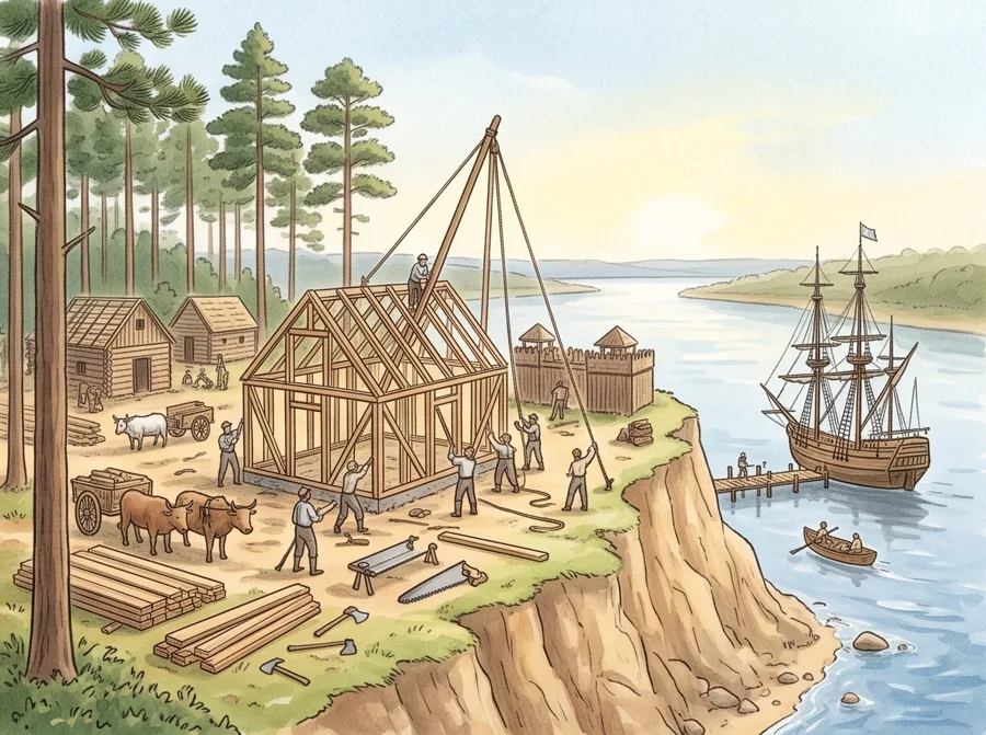 The Thirteenth Colony: watercolor illustration