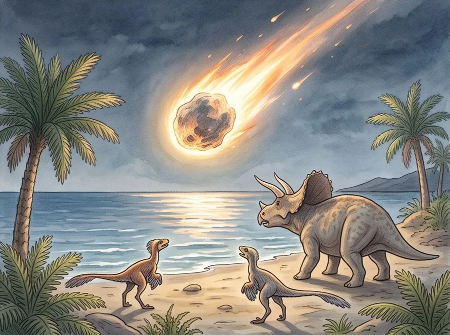 The Asteroid: watercolor illustration