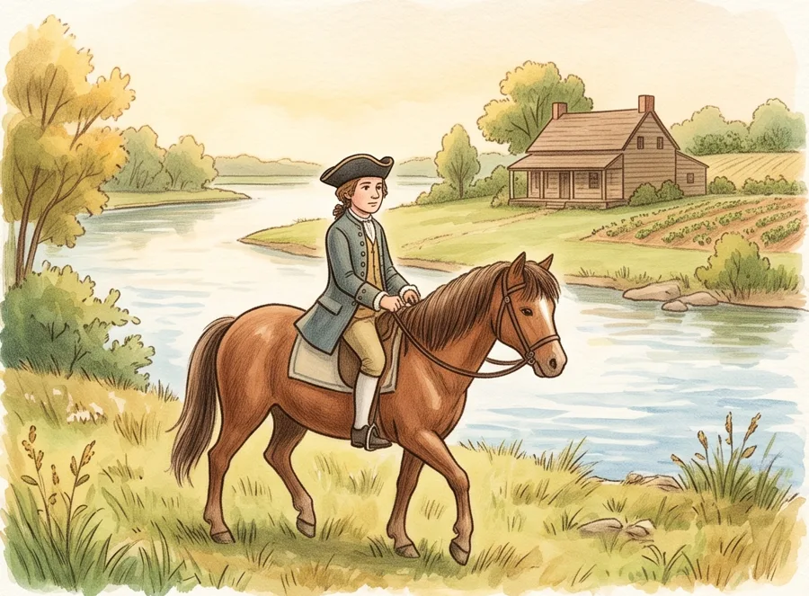 Born in Virginia: watercolor illustration