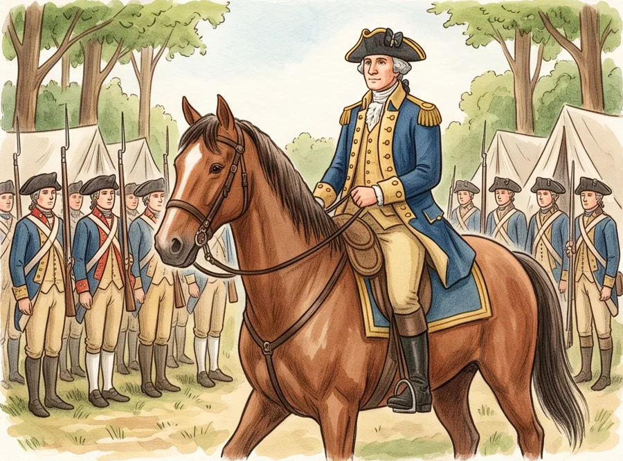 Leader of the Army: watercolor illustration