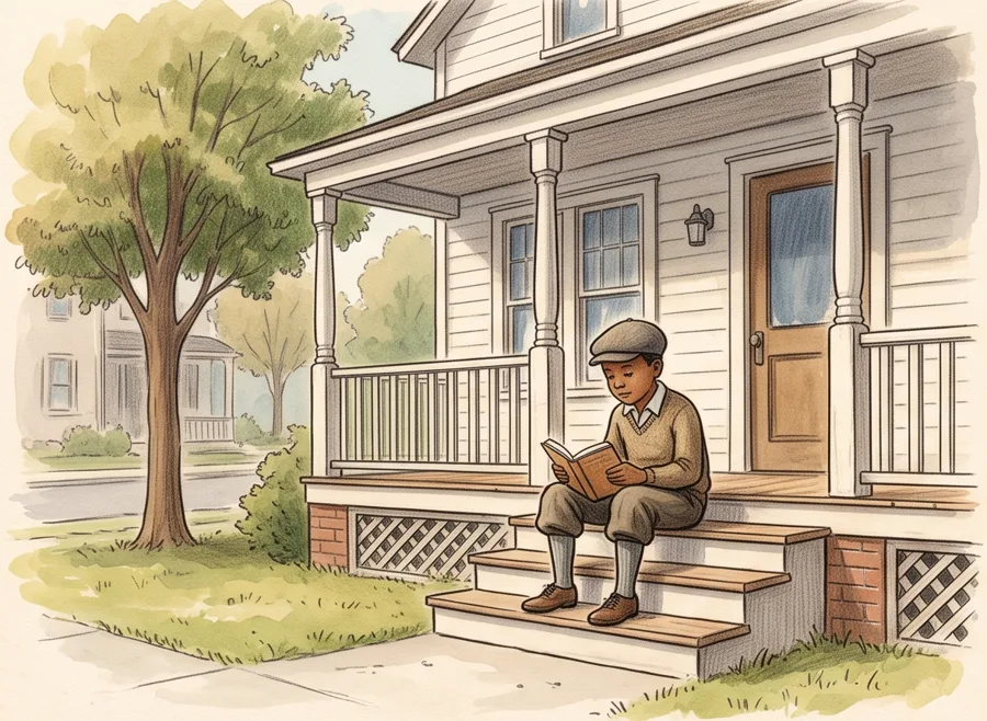 A Boy in Atlanta: watercolor illustration