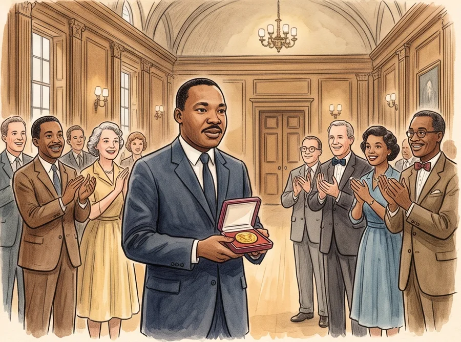 A Prize for Peace: watercolor illustration