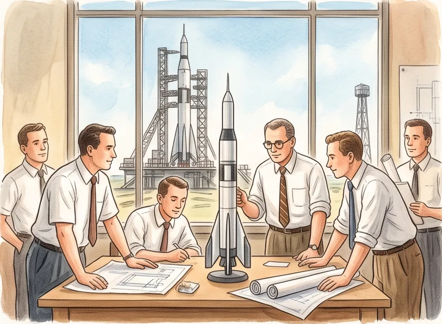 NASA Begins: watercolor illustration