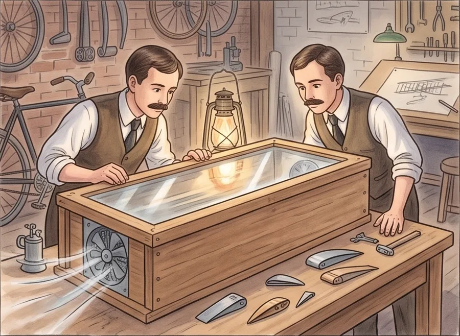A Wind Tunnel: watercolor illustration