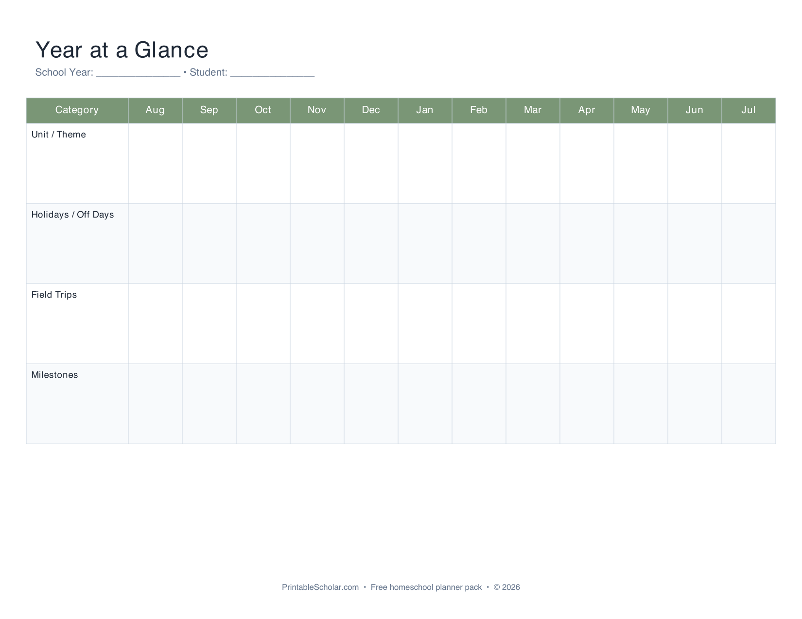 Preview of Year at a Glance PDF