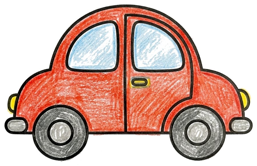 Easy car, colored in