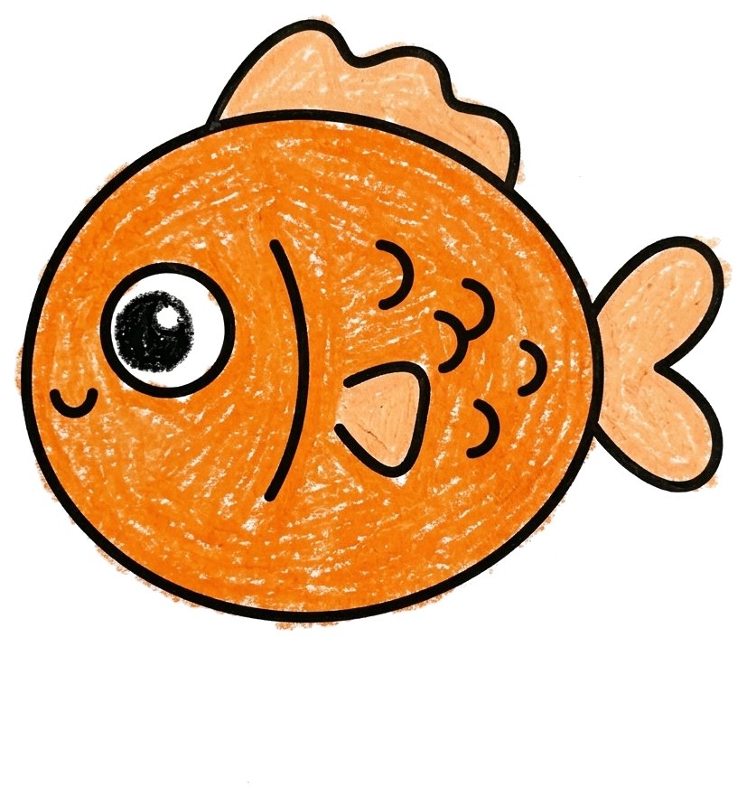 Easy fish, colored in