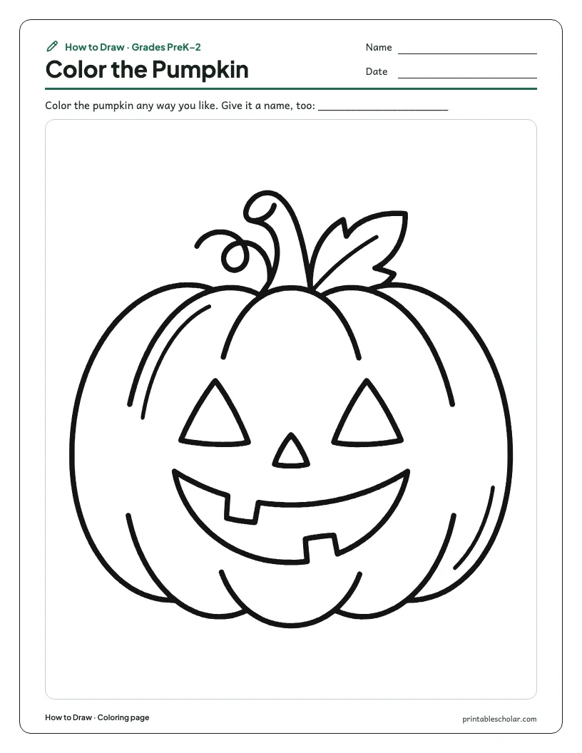 Jack-o-lantern pumpkin: Coloring Page worksheet preview