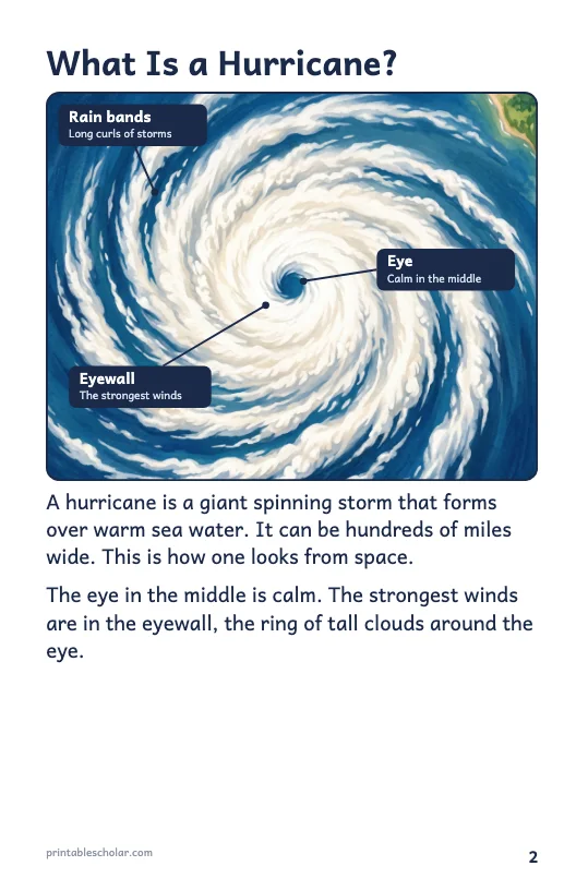 Hurricane book page 2: What Is a Hurricane?