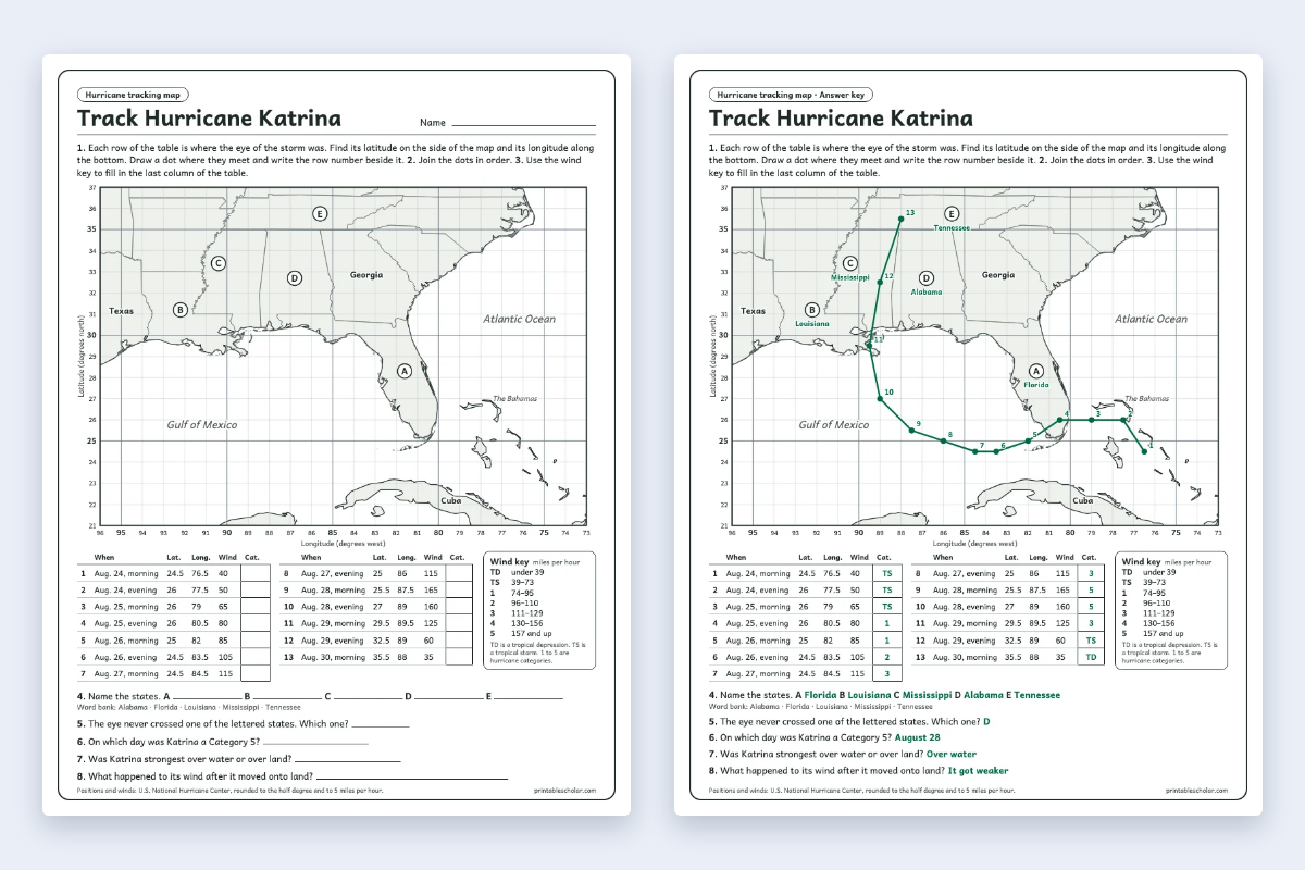 Hurricane Tracking Map