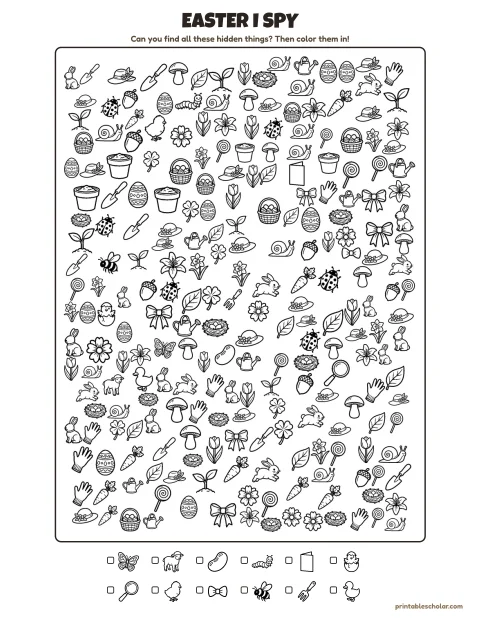 Free Printable Easter I Spy