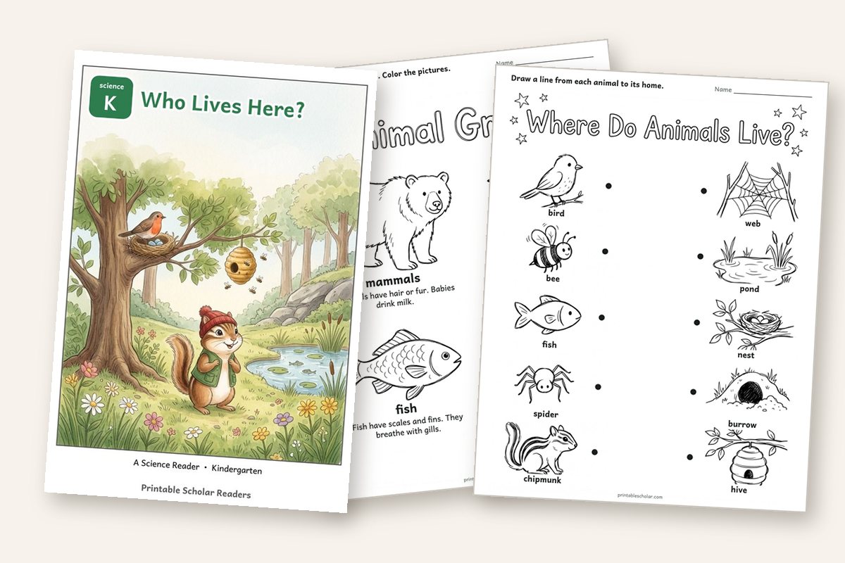 Animals pack: the reader and worksheets