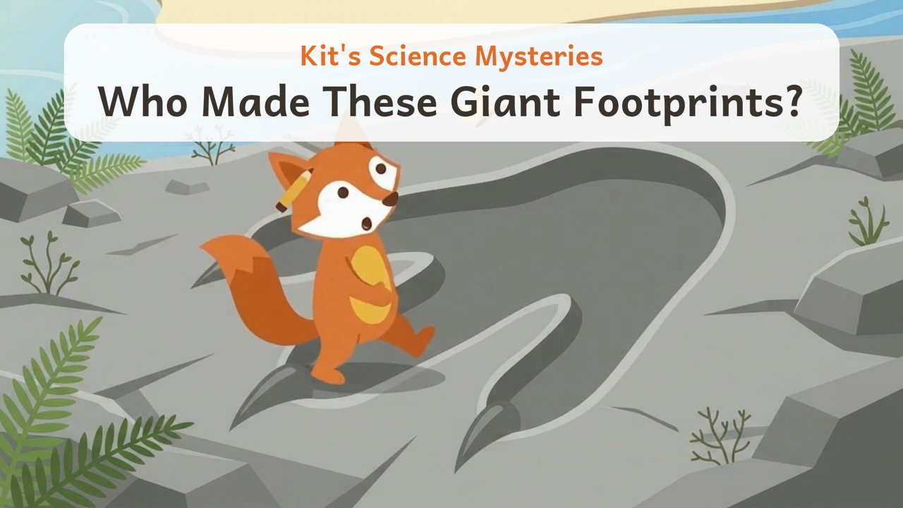 Kit's Dinosaur Mystery: Who Made These Giant Footprints?
