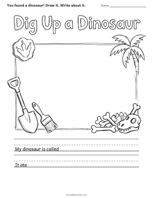 Dig Up a Dinosaur worksheet preview