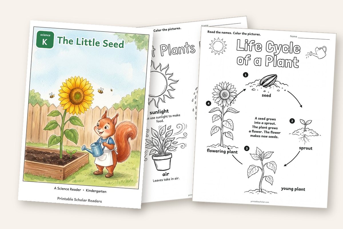 Plant Life Cycle pack: the reader and worksheets