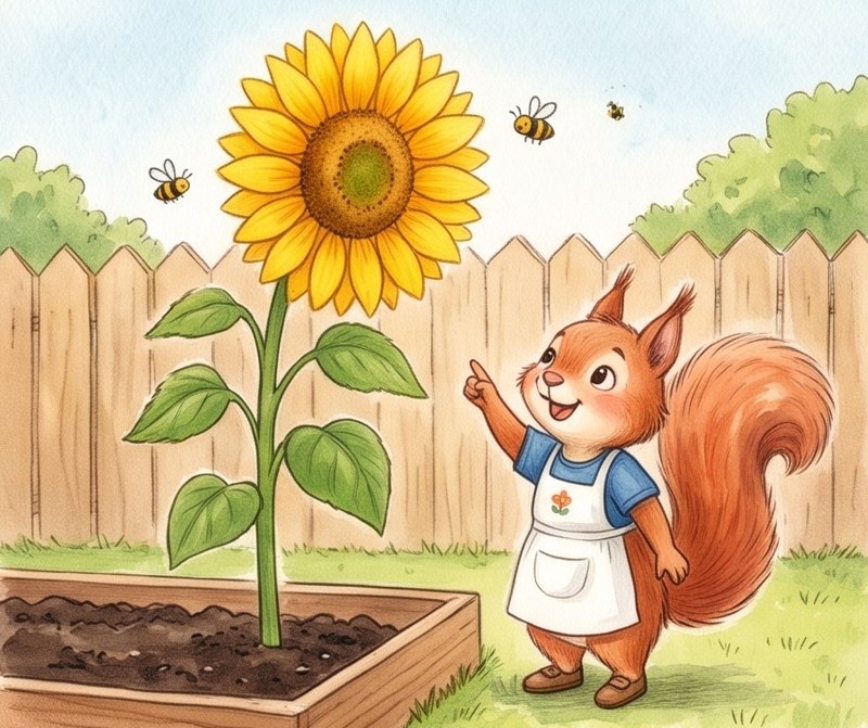 The Little Seed, page 5: Now it has a flower!