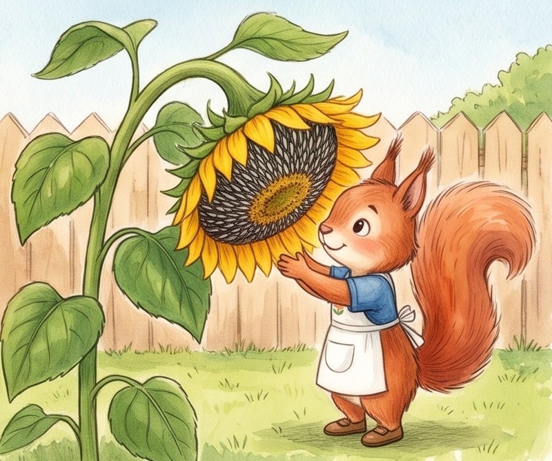 The Little Seed, page 6: The flower has new seeds.